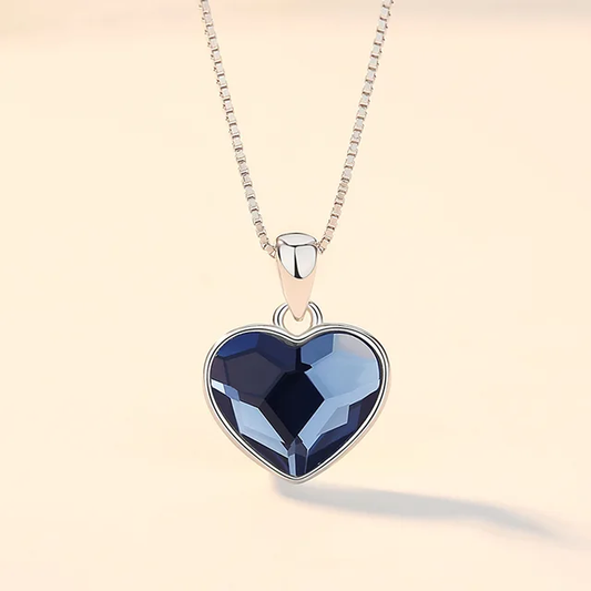 Collar de Corazón Azul